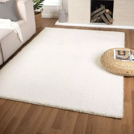 Season Home Χαλί Shaggy Σαλονιού 3D Λευκό - Season Home