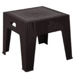 Nibras Τραπέζι Κήπου Rattan 45x45cm Καφέ - Season Home