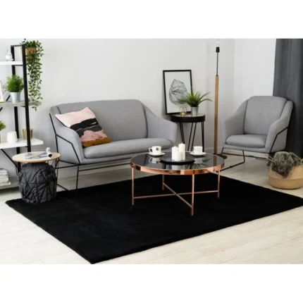 Season Home Γούνινη Μοκέτα Soft Velvet Μαύρη - Season Home
