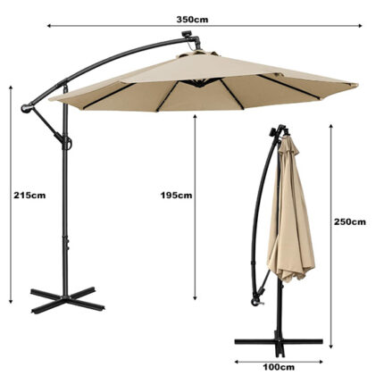 Season Home Ομπρέλα Κήπου 350cm Με LED Φωτισμό - Season Home
