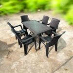Terra King Σετ Τραπεζαρίας Κήπου 7 Τεμαχίων Rattan Καφέ - Season Home